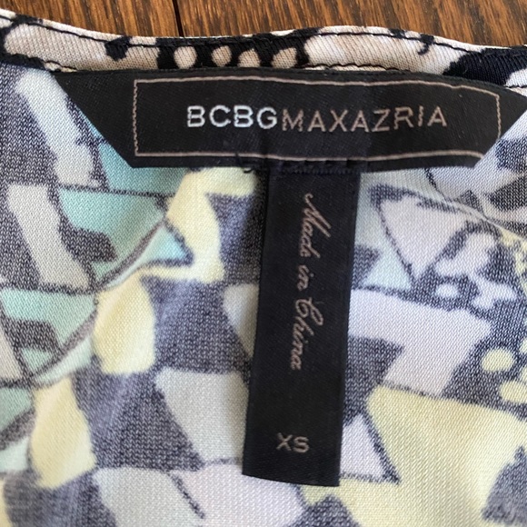 BCBG MaxAzria green black snake bodycon dress with zipper XS - Picture 6 of 9